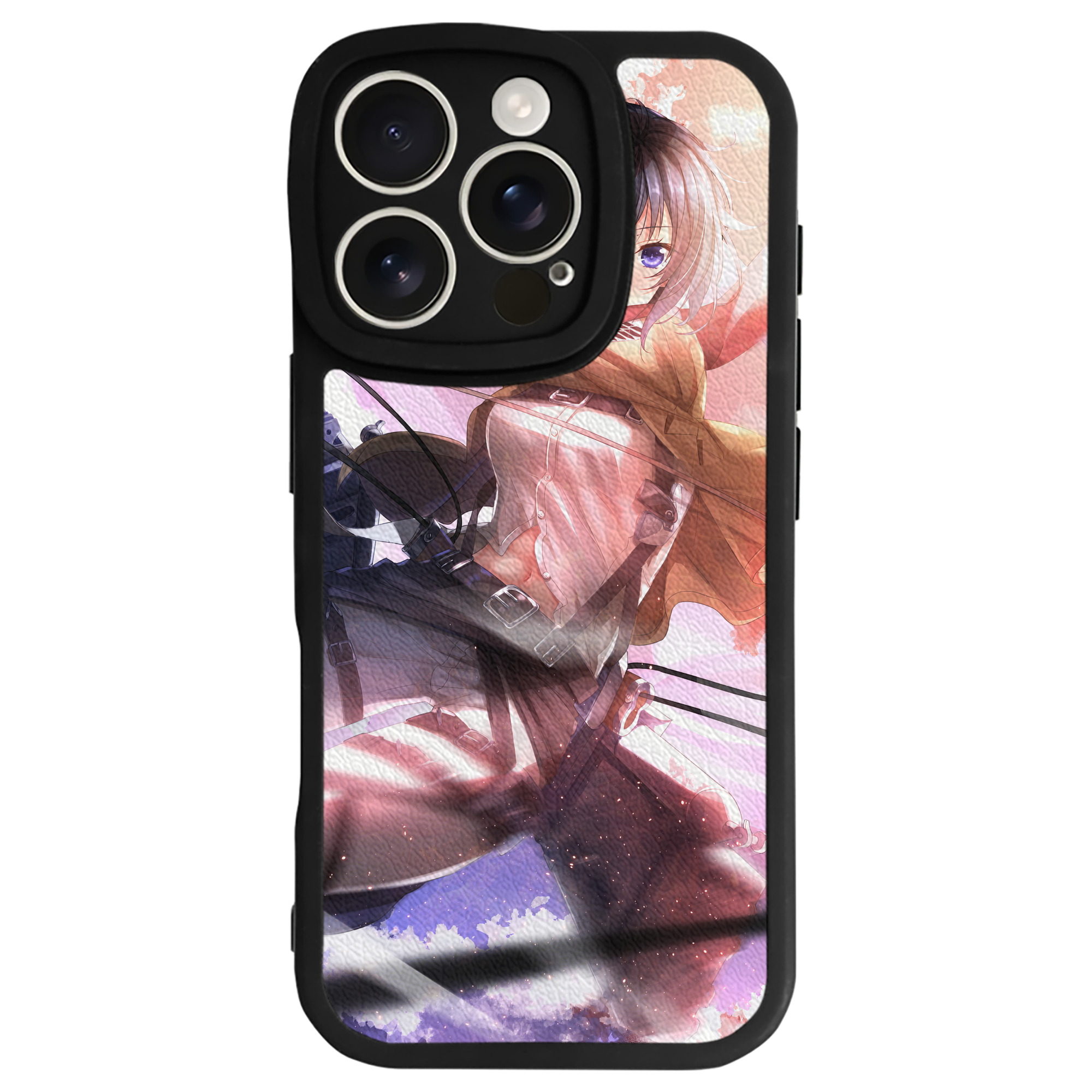 （画像用） 進撃の巨人 Attack on Titan 【iPhone 16シリーズ対応】シリコンスマホケース（レザー調） 材質：シリコン